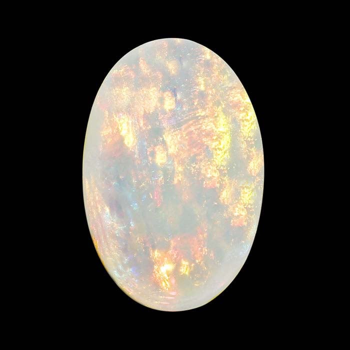 Opal 6 x 4 mm oval cabochon, AAA-kvalitet