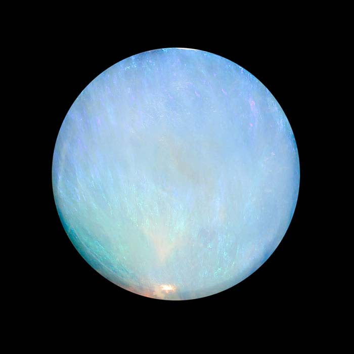 Opal 6 mm rund cabochon, AA-kvalitet