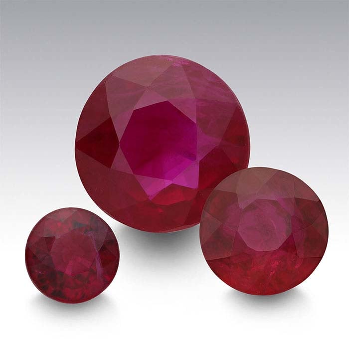 Ruby 3mm Round Faceted Gemstone, AAA-Grade