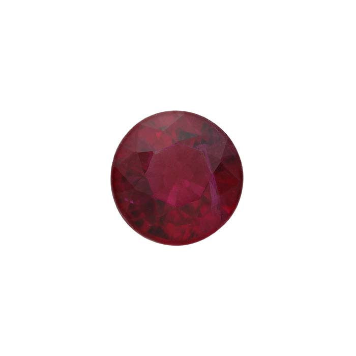 Ruby 3mm Round Faceted Gemstone, AAA-Grade
