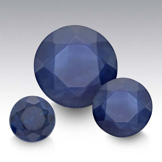 Sapphire 5mm Round Faceted Gemstone, A-Grade