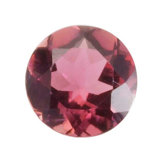Pink Tourmaline 2mm Round Faceted Gemstone, AA-Grade