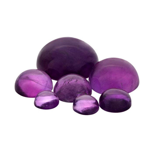 Amethyst 8mm Round Cabochon, AAA-Grade