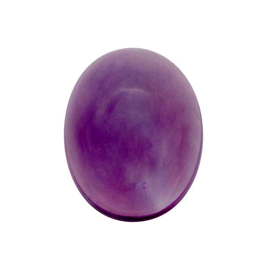 Amethyst 9 x 7mm Oval Cabochon, AAA-Grade