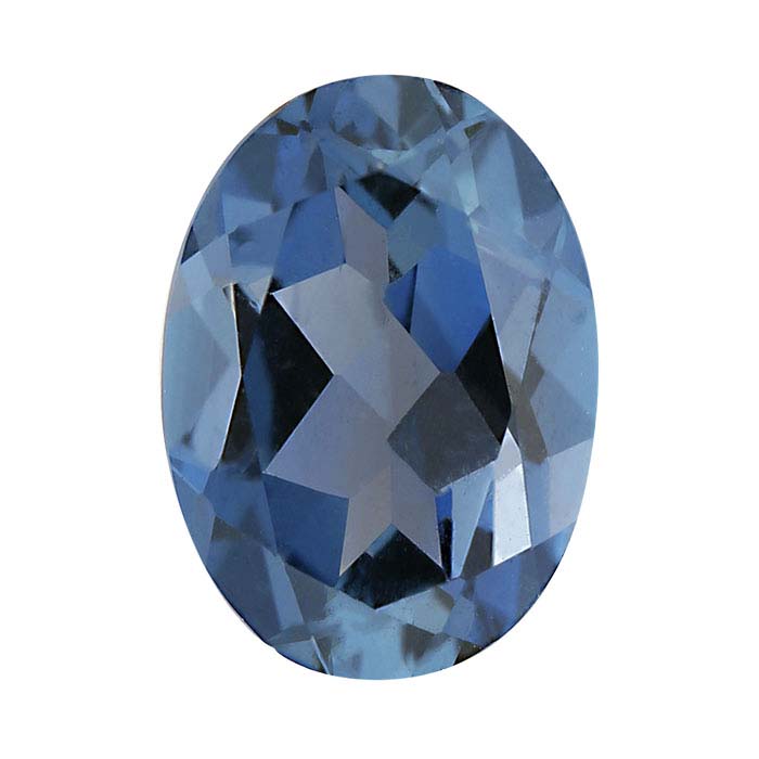 London-Blue Topaz 7 x 5mm Oval Faceted Gemstone, AA-Grade