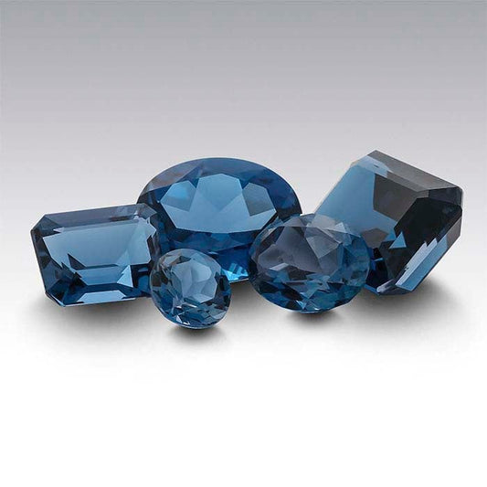 London-Blue Topaz 10 x 8mm Emerald-Cut Faceted Gemstone, AA-Grade