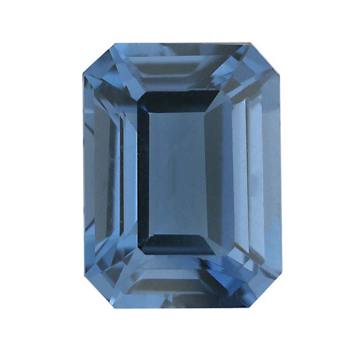 London-Blue Topaz Emerald-Cut Faceted Gemstones, AA-Grade
