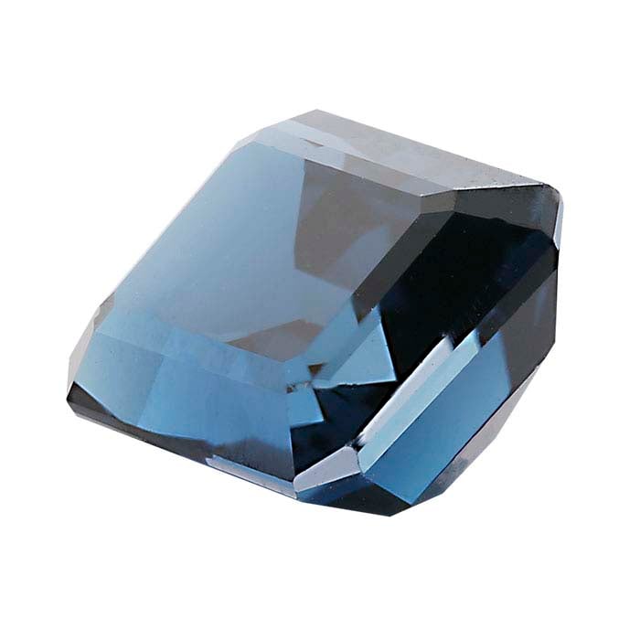 London-Blue Topaz 10 x 8mm Emerald-Cut Faceted Gemstone, AA-Grade