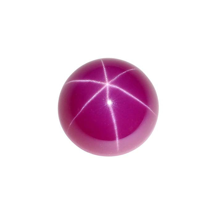 Lab-Grown Star Ruby 8mm Round Cabochon