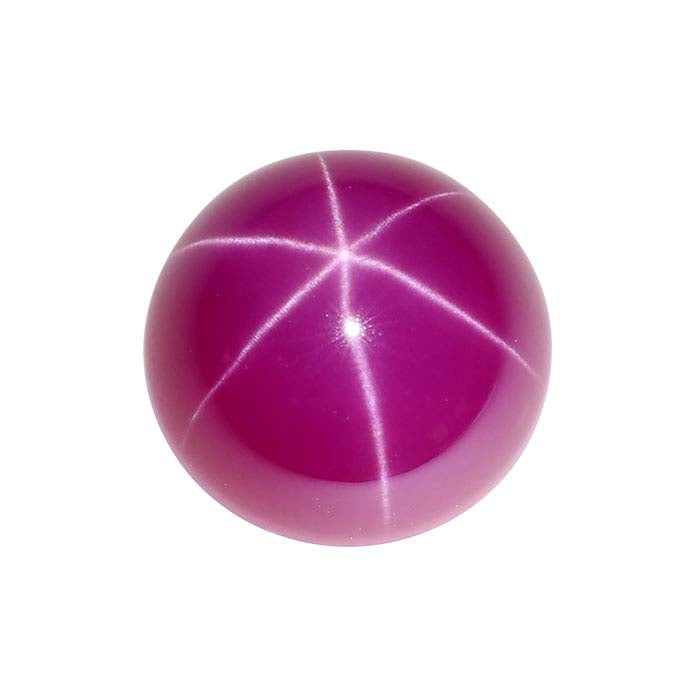 Lab-Grown Star Ruby 10mm Round Cabochon