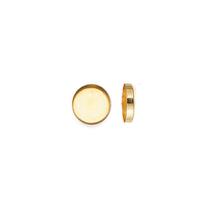14K Yellow Gold 5mm Round Bezel Cup Setting