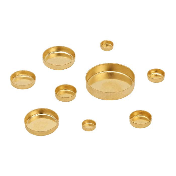 14K Yellow Gold 6mm Round Bezel Cup Setting