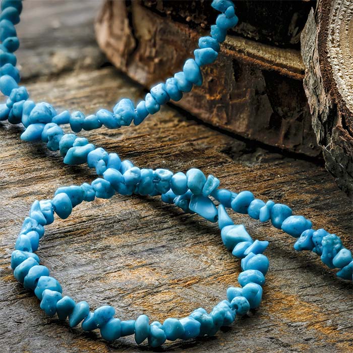 Chinese Turquoise 3mm Nugget Bead Strand