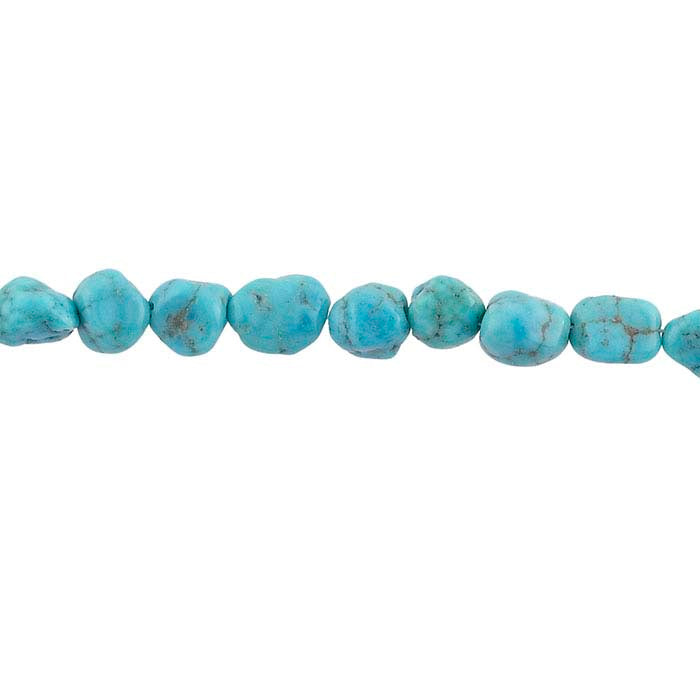 Chinese Turquoise 6mm Nugget Bead Strand