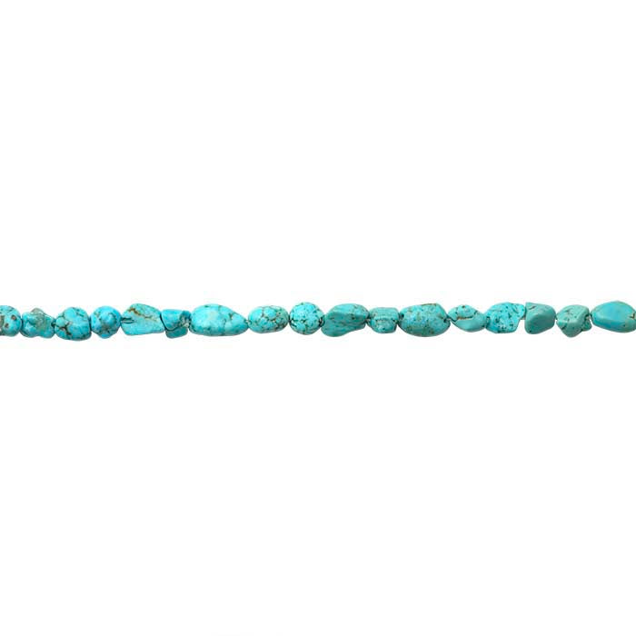 Chinese Turquoise 6mm Nugget Bead Strand