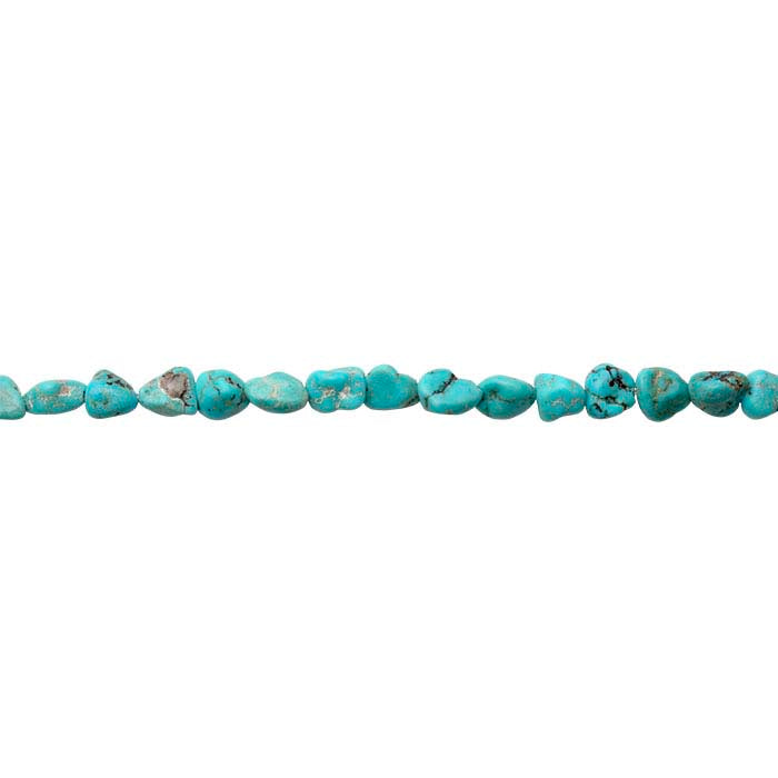 Chinese Turquoise 7mm Nugget Bead Strand
