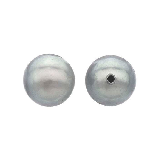 Freshwater Cultured Half-Drilled 4mm Round Pearl, Gray