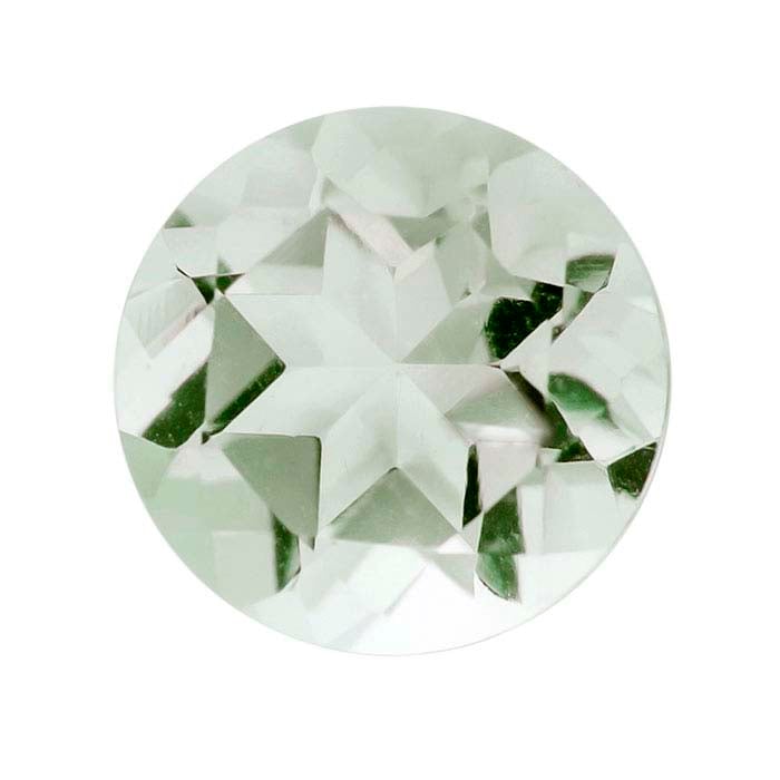 Green Quartz 6mm Round Faceted Gemstone, AA-Grade