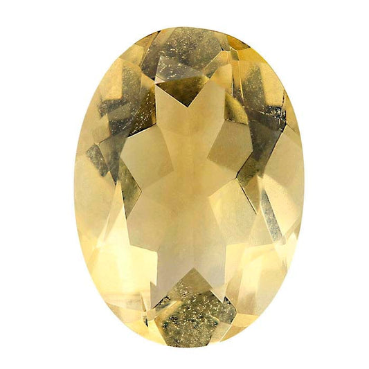 Yellow Citrine 8 x 6mm Oval Faceted Gemstone, AA-Grade