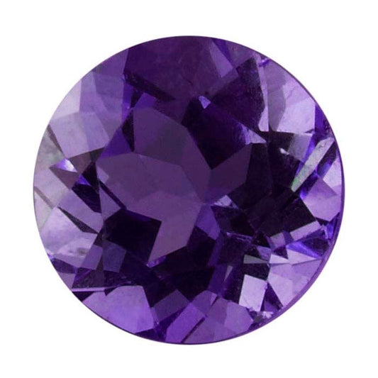 Royal Amethyst 3mm Round Faceted Gemstone, AAA-Grade