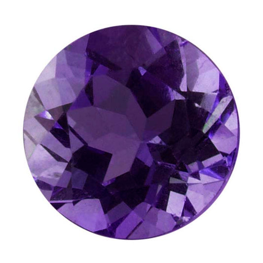 Royal Amethyst 4mm Round Faceted Gemstone, AAA-Grade