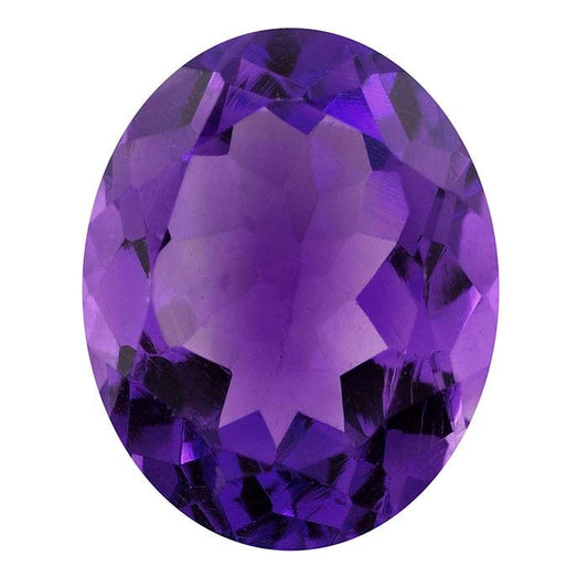 Royal Amethyst 6 x 4mm Oval Faceted Gemstone, AAA-Grade