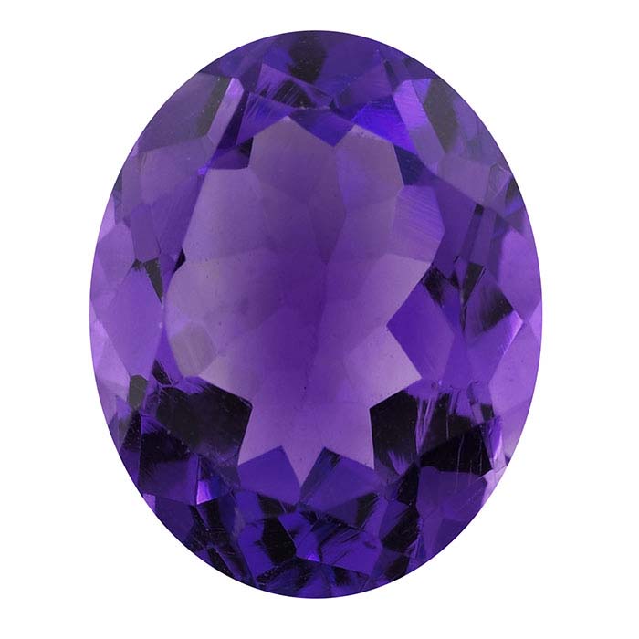 Pedra Preciosa Oval Facetada Royal Ametista 7 x 5mm, Grau AAA
