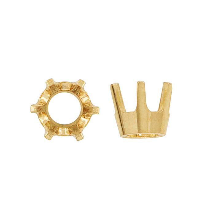 14K Yellow Gold 4mm Round Low-Base 6-Prong Setting