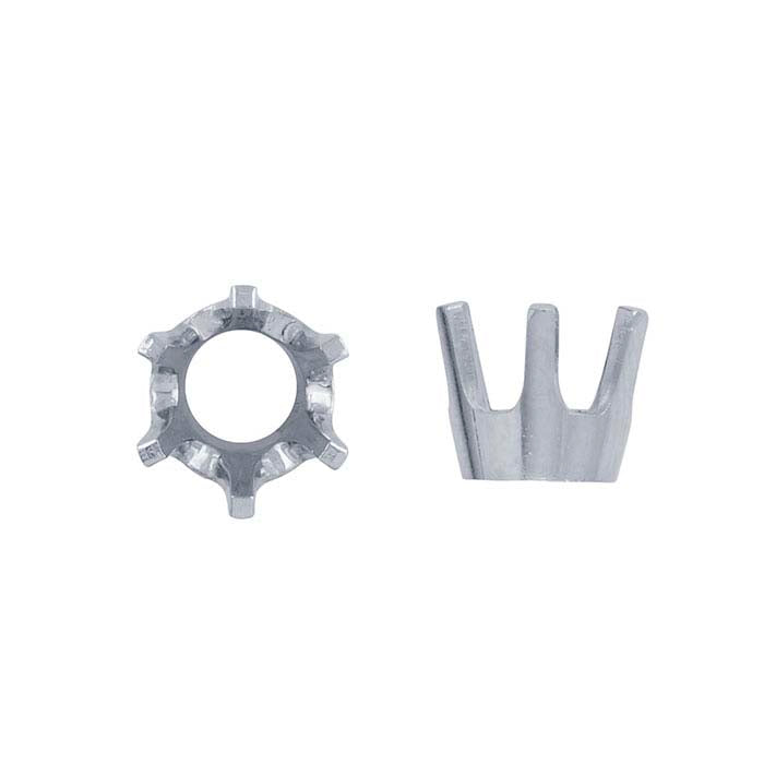 14K White Gold 4mm Round Low-Base 6-Prong Setting