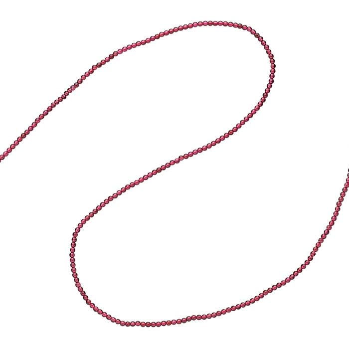 Garnet 2mm Round Bead Strand