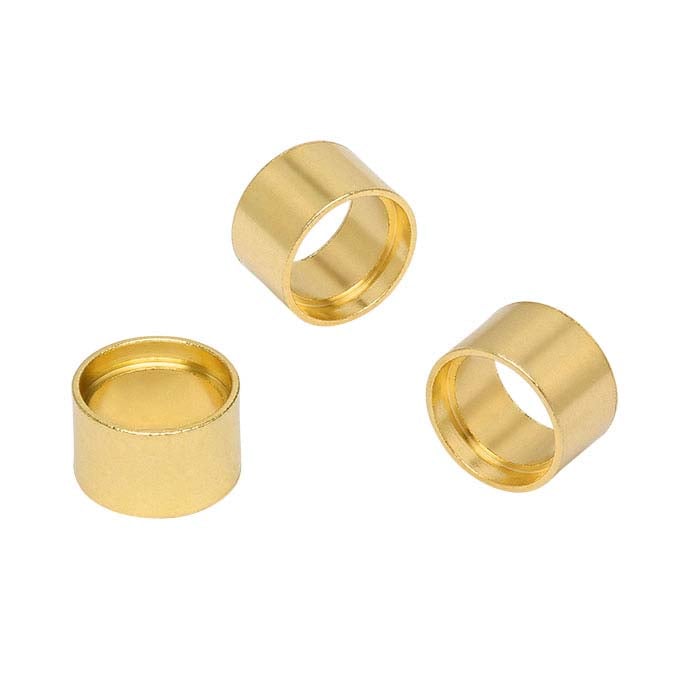 Sertissage en tube rond de 5 mm en or jaune 14 carats