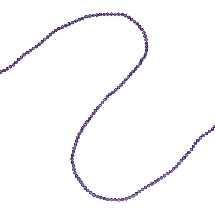 Amethyst 3mm Round Bead Strand