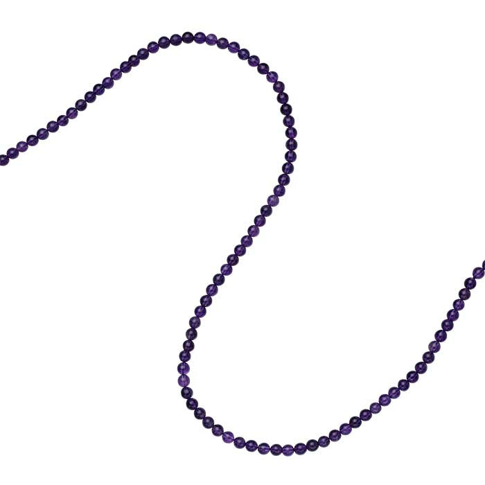 Amethyst 4mm Round Bead Strand