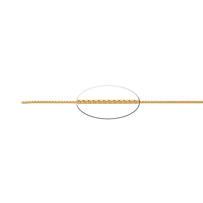 14/20 Yellow Gold-Filled 1.2mm Rounded Box Chain, By the Foot