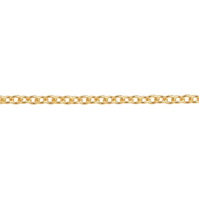 14/20 Gelbgold gefüllte ovale Kabelkette, 1,5 mm