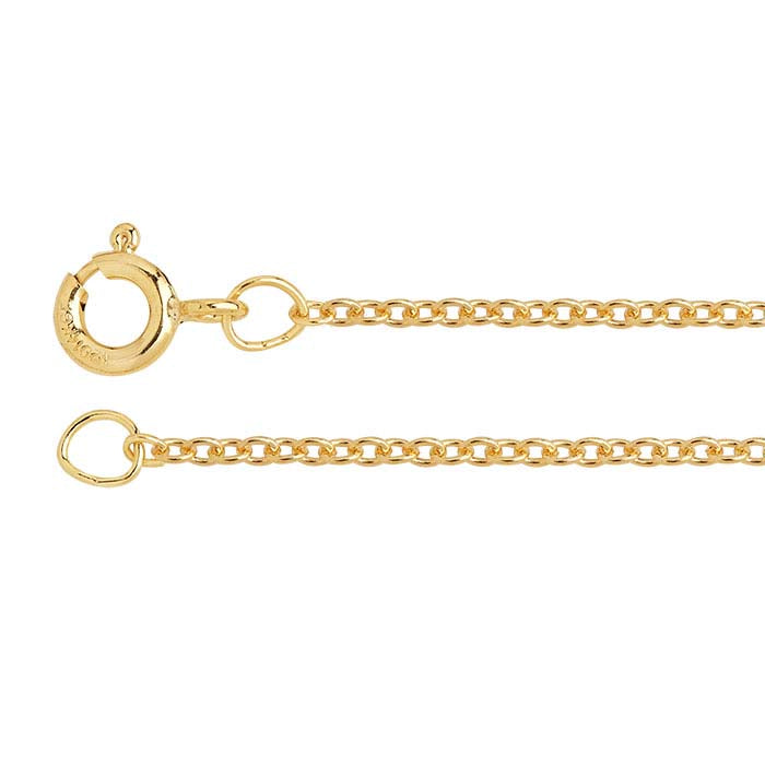 14/20 Gelbgold gefüllte ovale Kabelkette, 1,5 mm