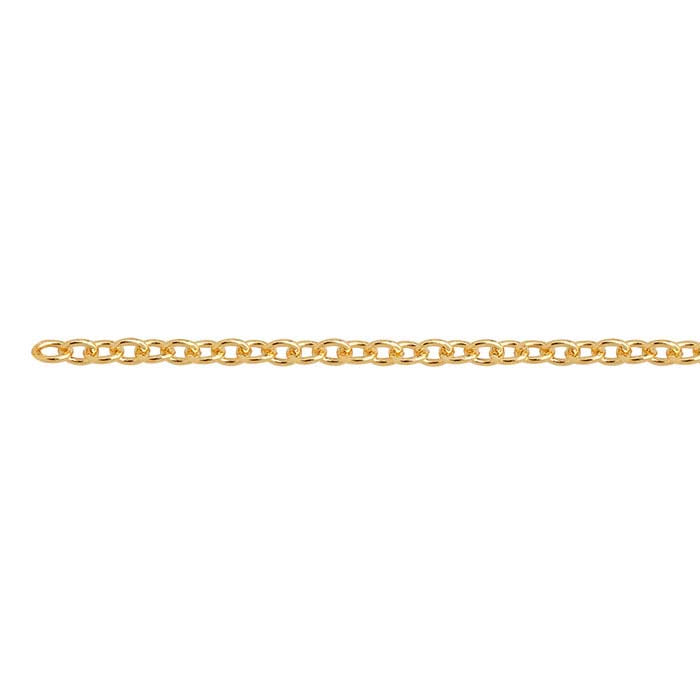 14/20 Yellow Gold-Filled 1.5mm Oval Cable Chain, 15.24 m. Spool