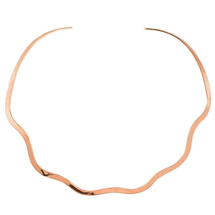 Copper 4.2mm Wavy Flat-Wire Neck Ring