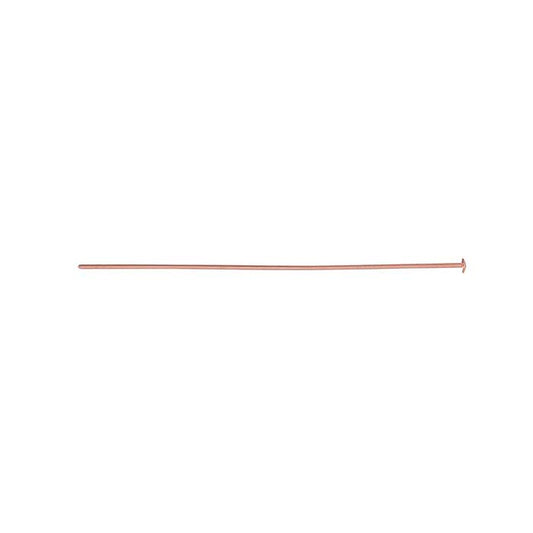 14/20 Rose Gold-Filled 38.1mm 1.4mm Flat Head Pin, 0.51mm, 1/2-Hard