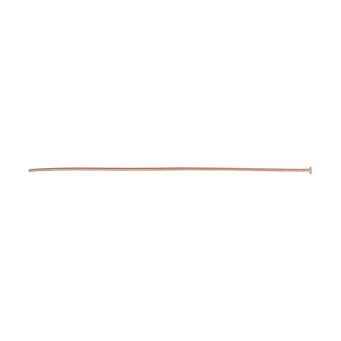 14/20 Rose Gold-Filled Flat Head Pin, 0.51mm, 1/2-Hard