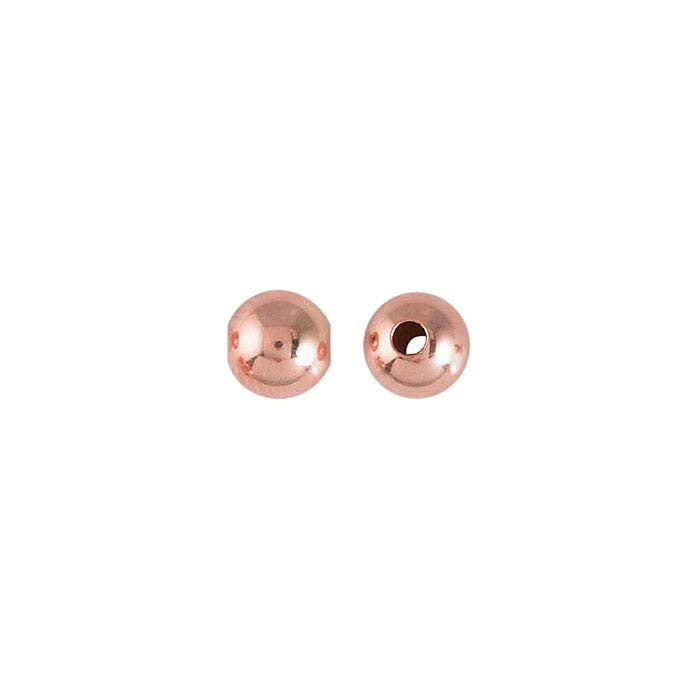 14/20 Rose Gold-Filled Conta Redonda Sem Emenda de 5mm