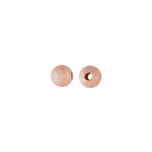 14/20 Oro Rosa Riempito Perla Rotonda Senza Soluzione di Continuità 4mm Stardust