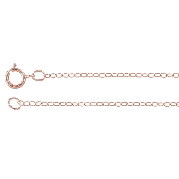 14/20 Rose Gold-Filled 1.5mm Flat Oval Cable Chain