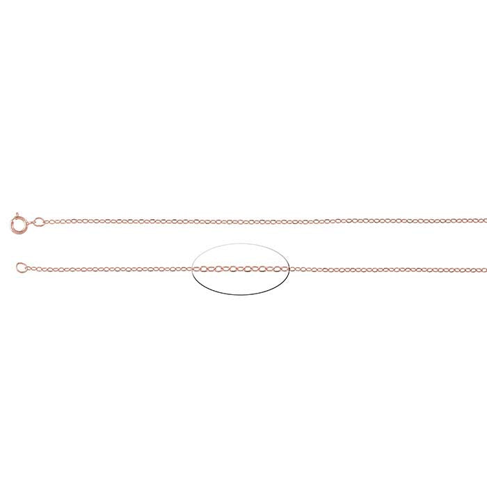 14/20 Rose Gold-Filled 1.6mm Flat Oval Cable Chain