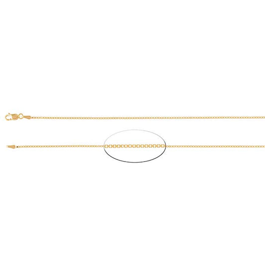 14K Yellow Gold 1mm Venetian Box Chain