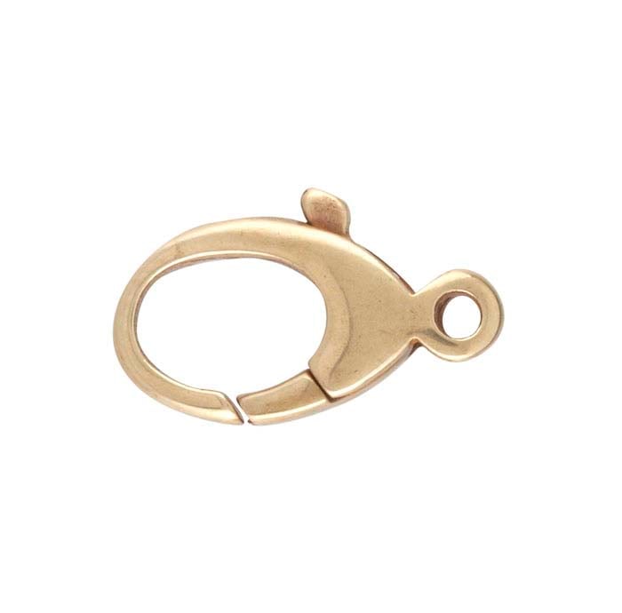 Bronze Teardrop Lobster Clasp with Closed Ring