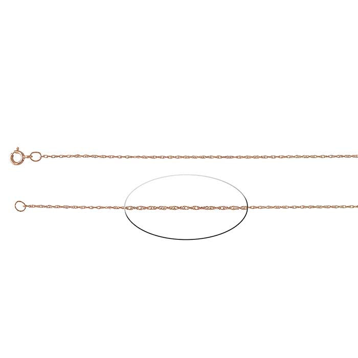 14K Rose Gold Double Rope Chain