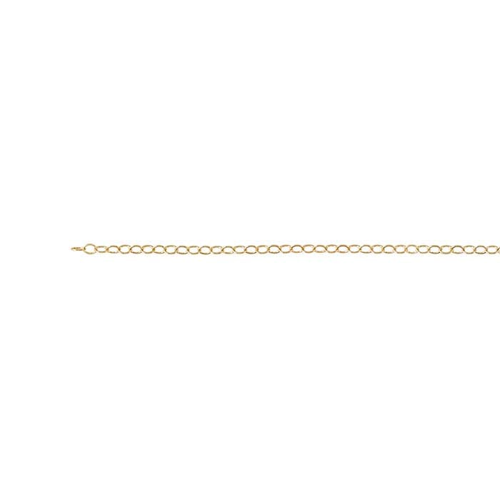 14/20 Yellow Gold-Filled 1.1mm Flat Oval Cable Chain, By the Foot
