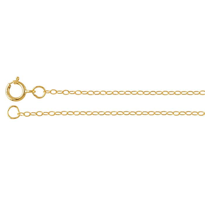 14/20 Yellow Gold-Filled 1.5mm Flat Oval Cable Chain