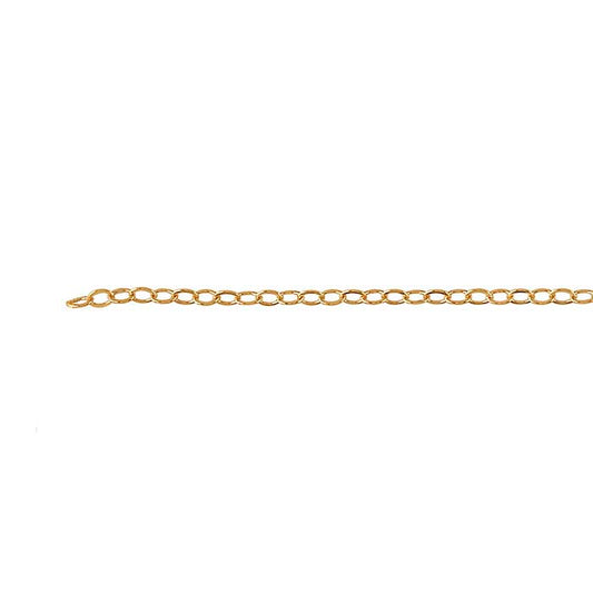 14/20 Yellow Gold-Filled 1.7mm Flat Oval Cable Chain, 3.05 m. Spool